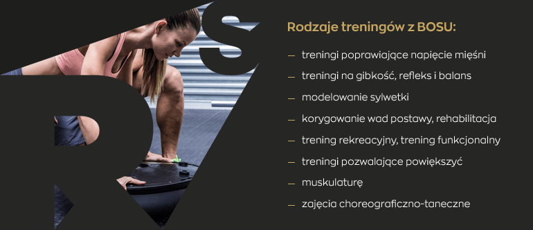 Rodzaje treningów z BOSU